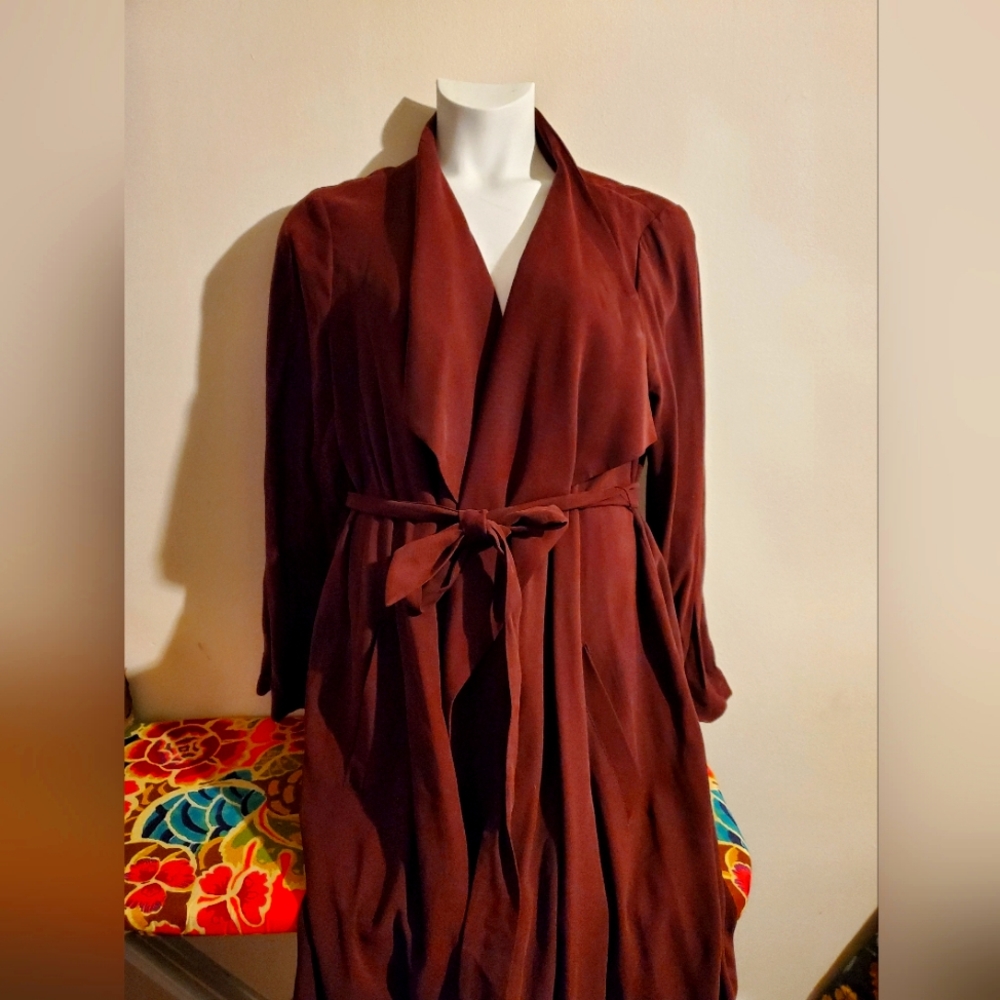 EXPRESS MAROON TRENCH LIGHT JACKET